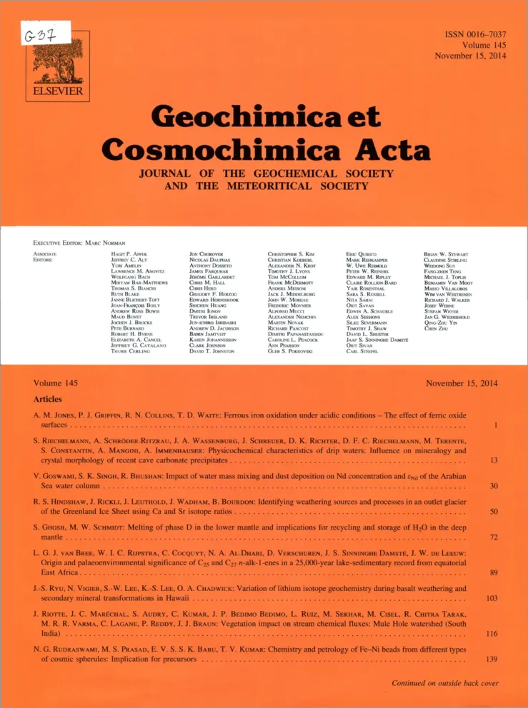 GCA, Vol. 145, 15 Nov. 2014