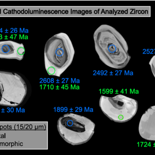 Zircon from metapelite lower crustal xenoliths, Montana